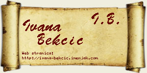 Ivana Bekčić vizit kartica